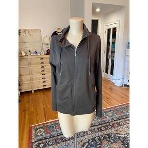 Tom Tailor Womens Full Zip Funnel Neck Sweatshirt Brown Size M Long Sleeve